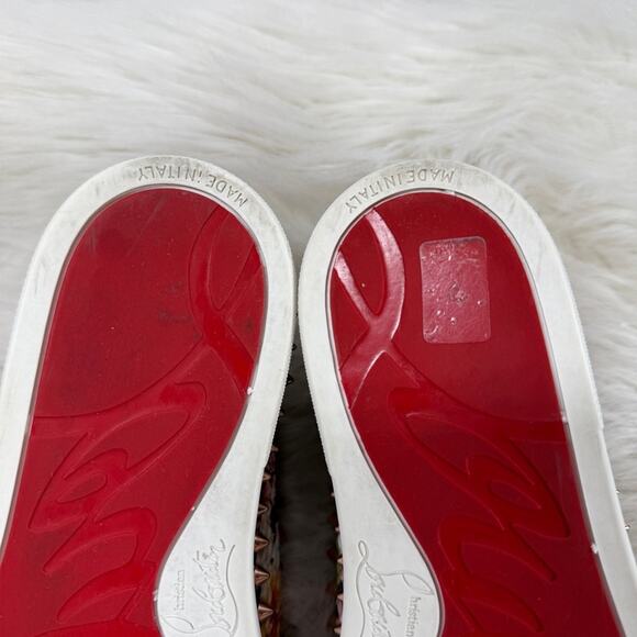 EUC • Christian‎ Louboutin PIK BOAT Quilted Floral Tissu Spike Sneaker Size: 37 - Picture 7 of 11